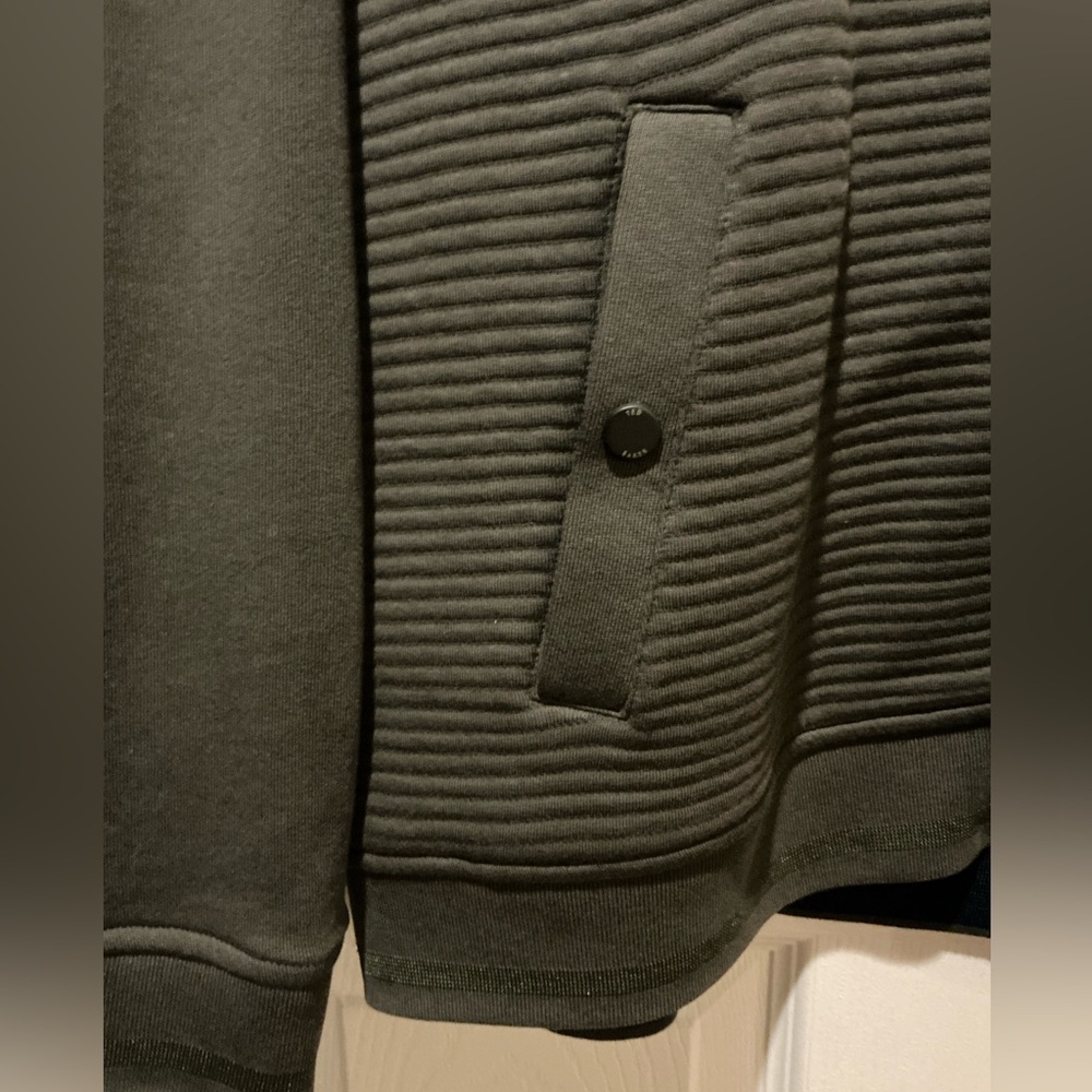 Ted Baker London Sardin Quilted Classic Jacket Olive Green Mens Size 5 US XL - Picture 4 of 14
